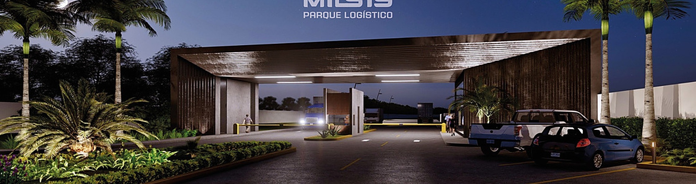 Render del acceso principal, Parque Logístico MIL519